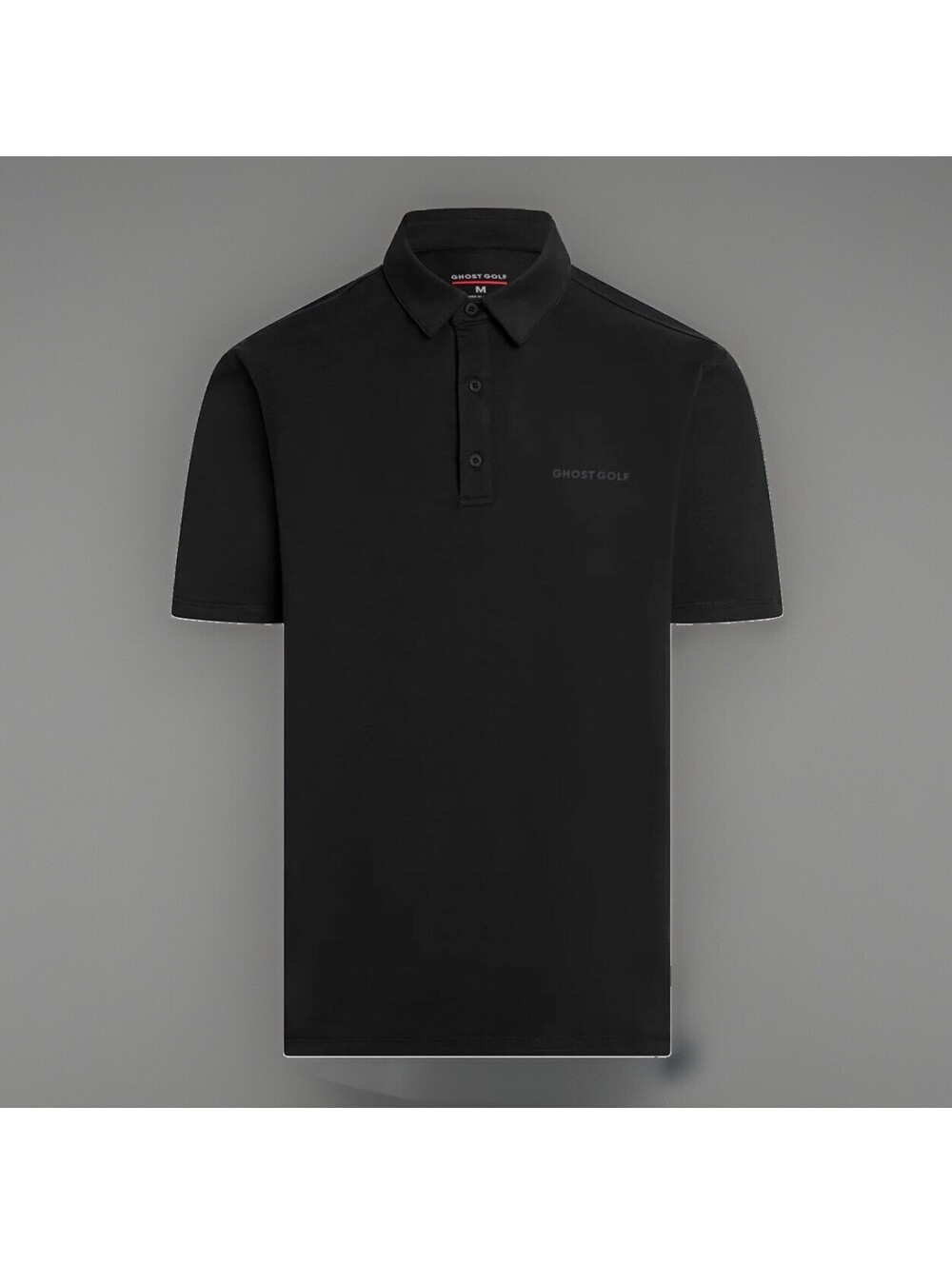 NEW Ghost Golf Polo Shirt Mens Large BLACK Short Sleeve Stretch Athleisure NWT